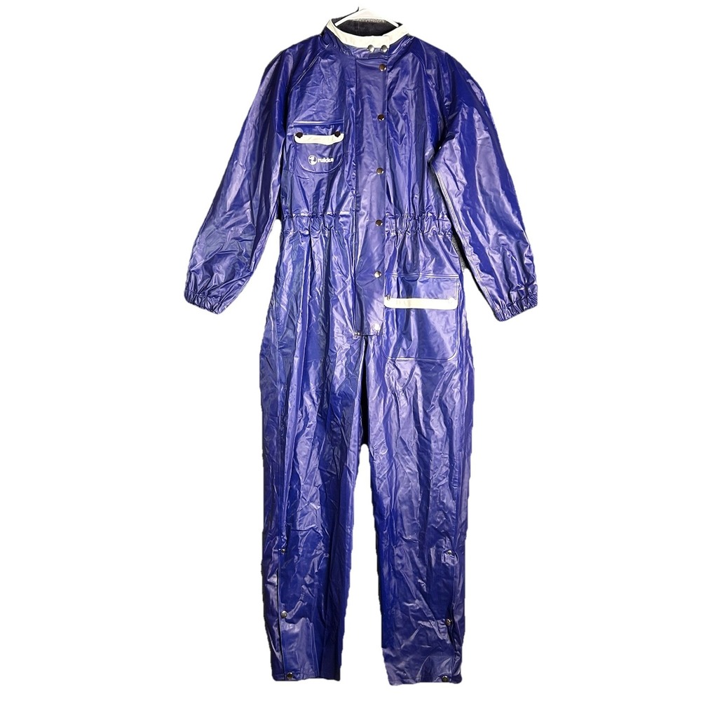 Rukka Motorcycle Rain Suit Size 40 Waterproof‎ Pvc Blue Rainwear